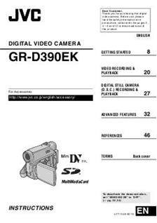 JVC GR D 390 EK manual. Camera Instructions.